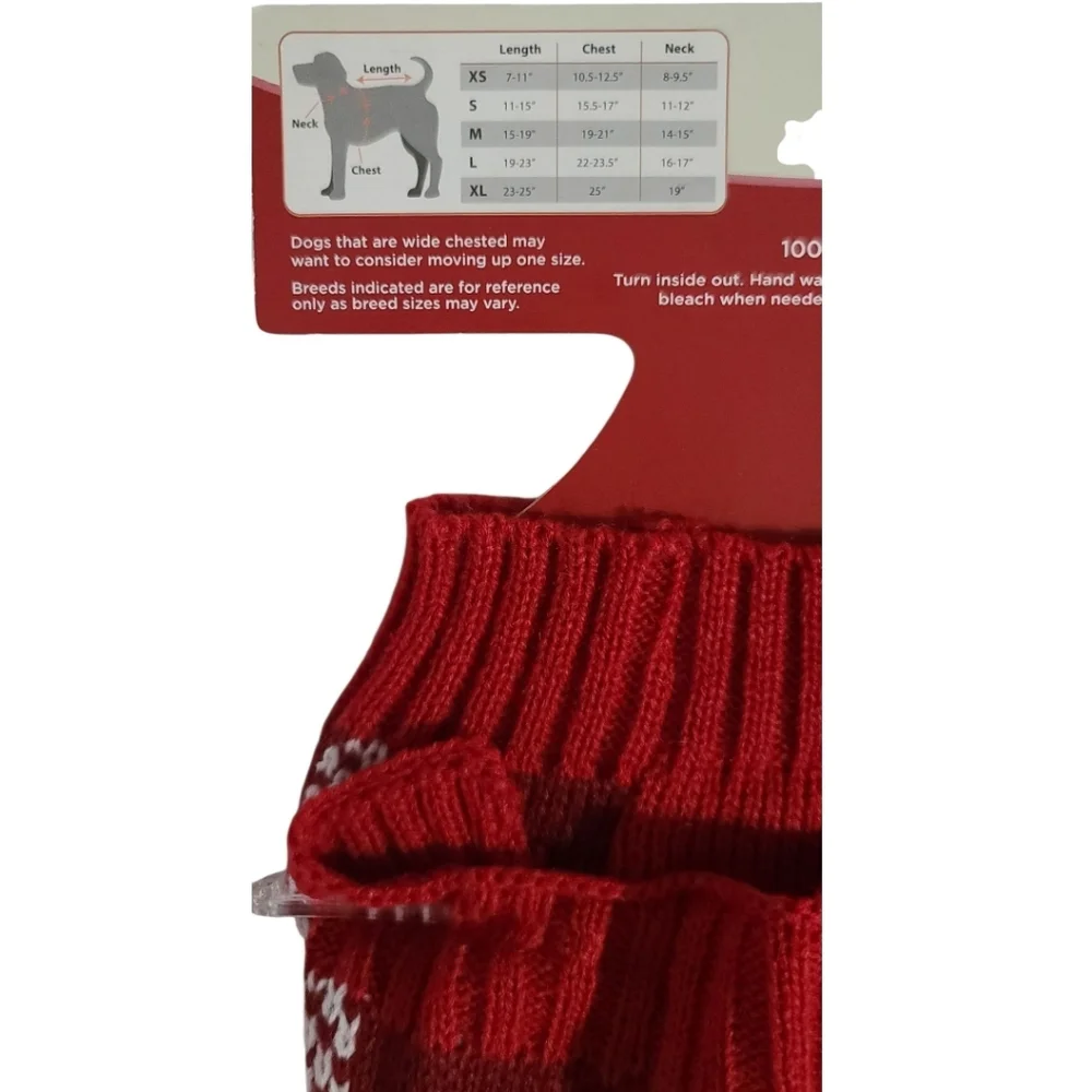 NWT Dog Plaid Knit Sweater for small dog